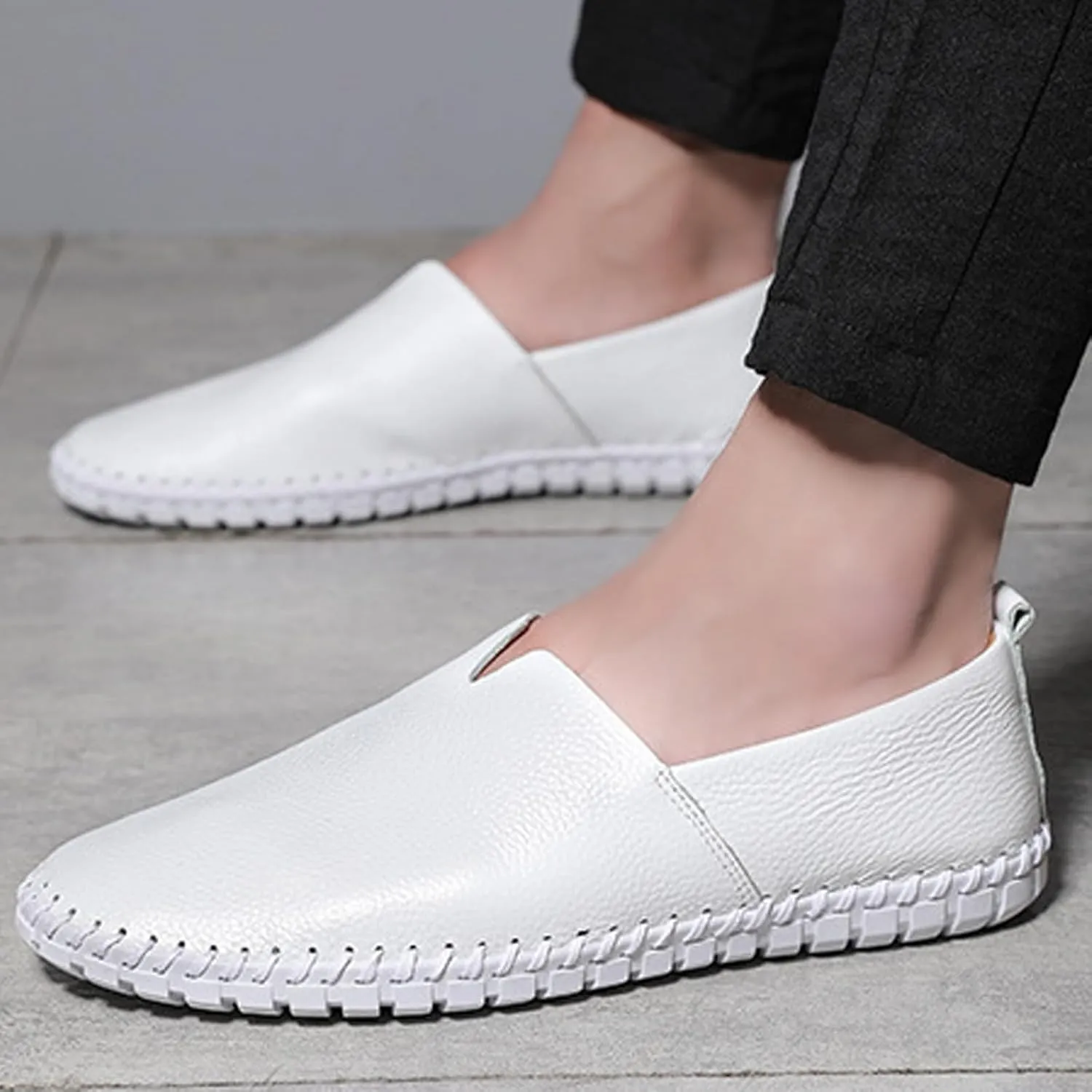 Mens Driving Loafers Casual Shoes Slip On Lightweight Breathable Shoe Lightweight Hiking Workout Footwear Dressy Outfits