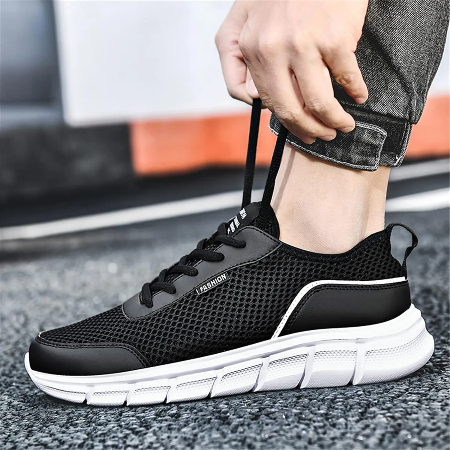 Men's Fashion Sneakers Men's Casual Dress Shoes Sneakers Classic Casual Walking Shoes Weight Lifting for Men Comfortable Walking Tennis White Leather Shoe