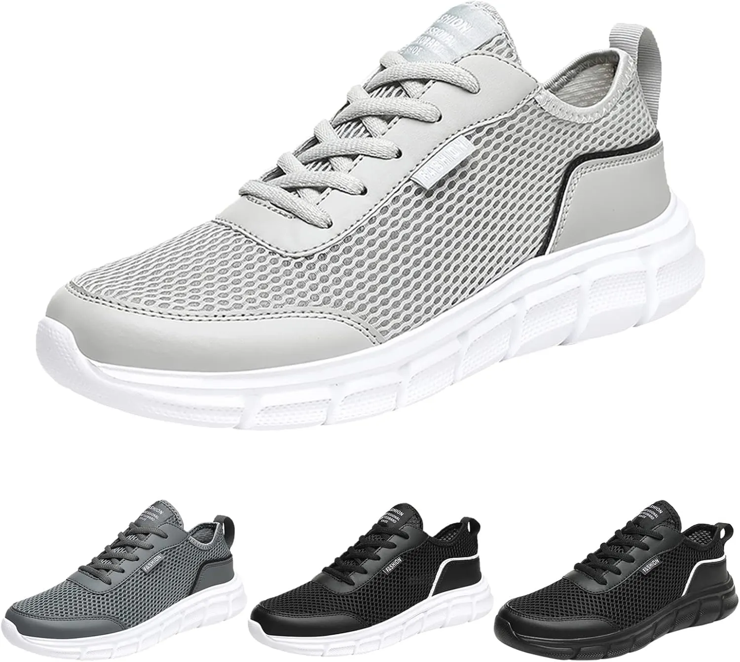 Men's Fashion Sneakers Men's Casual Dress Shoes Sneakers Classic Casual Walking Shoes Weight Lifting for Men Comfortable Walking Tennis White Leather Shoe
