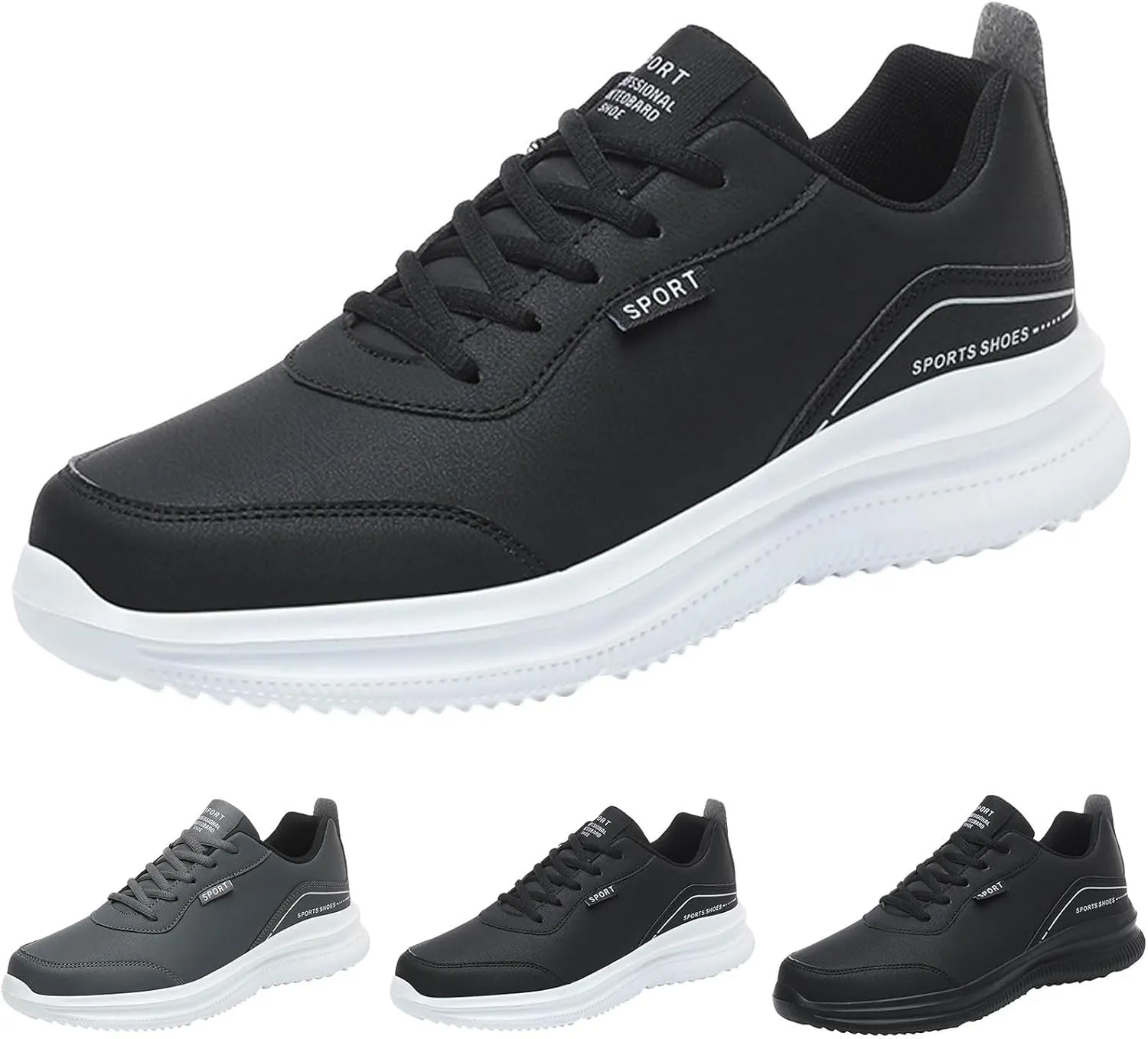 Men's Fashion Sneakers Mens Sneakers Casual Shoes Fashion Black Shoes Casual Tennis for Men Hiking Skateboarding