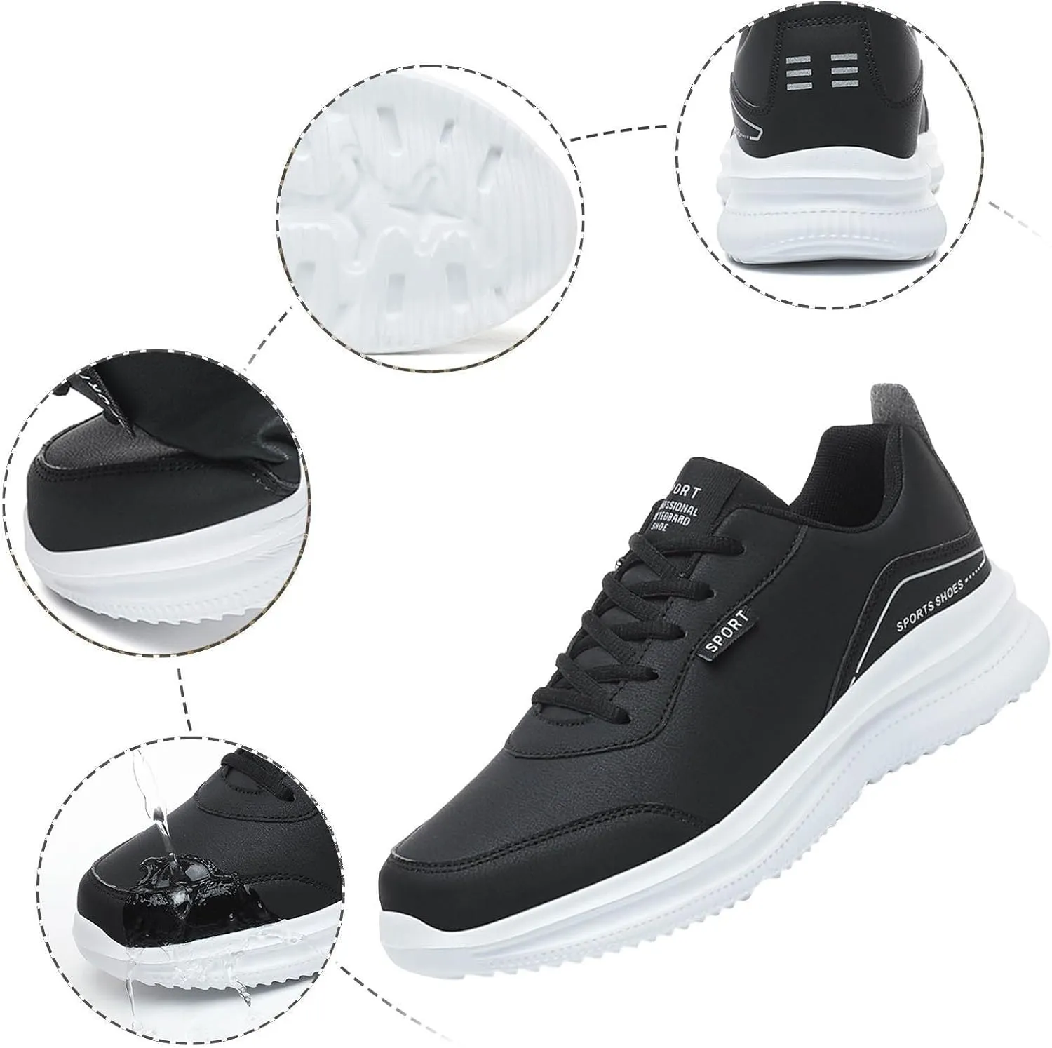 Men's Fashion Sneakers Mens Sneakers Casual Shoes Fashion Black Shoes Casual Tennis for Men Hiking Skateboarding