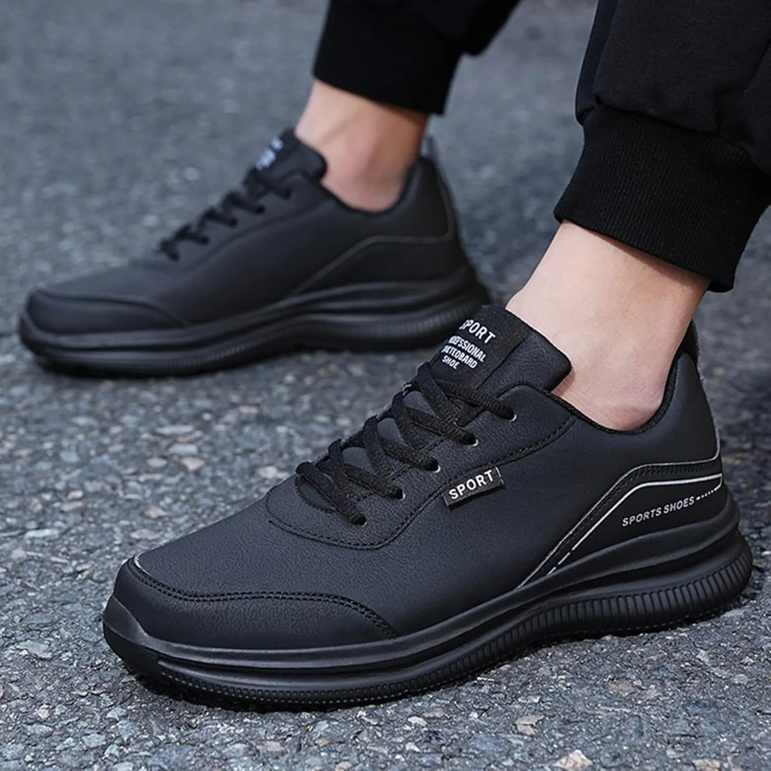 Men's Fashion Sneakers Mens Sneakers Casual Shoes Fashion Black Shoes Casual Tennis for Men Hiking Skateboarding