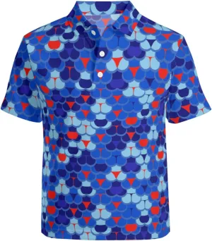 Men's Funny Golf Shirts Hawaiian Polo Shirts Short Sleeve Performance Moisture Wicking Dry Fit Beach Summer Golf Polo Shirts