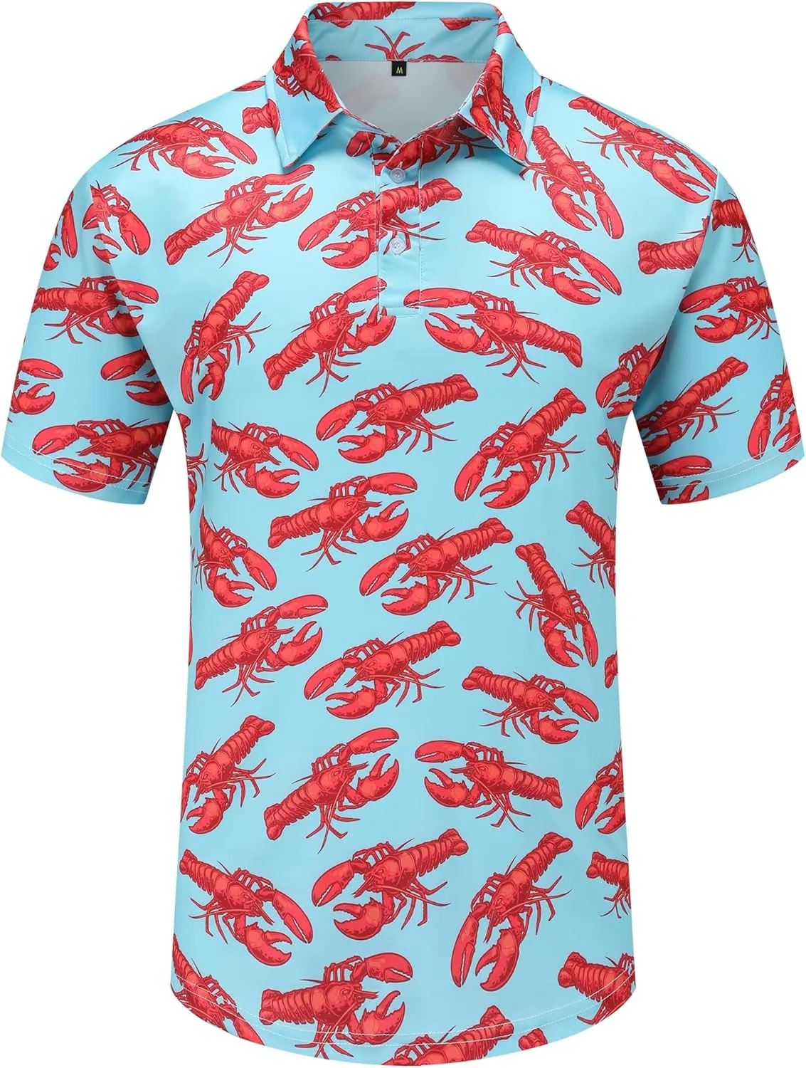 Men's Golf Polo Shirts Funny Golf Shirts for Men Performance Moisture Wicking Quick Dry Athletic Short Sleeve Shirts