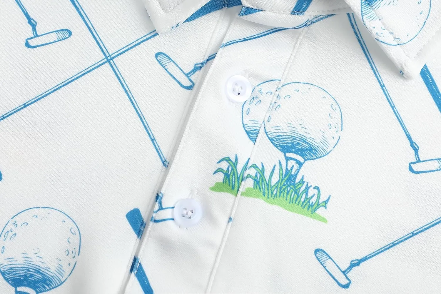 Men's Golf Polo Shirts Funny Golf Shirts for Men Performance Moisture Wicking Quick Dry Athletic Short Sleeve Shirts