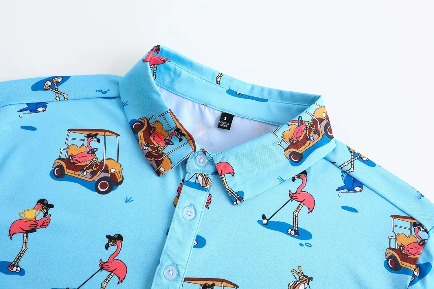 Men's Golf Polo Shirts Funny Golf Shirts for Men Performance Moisture Wicking Quick Dry Athletic Short Sleeve Shirts