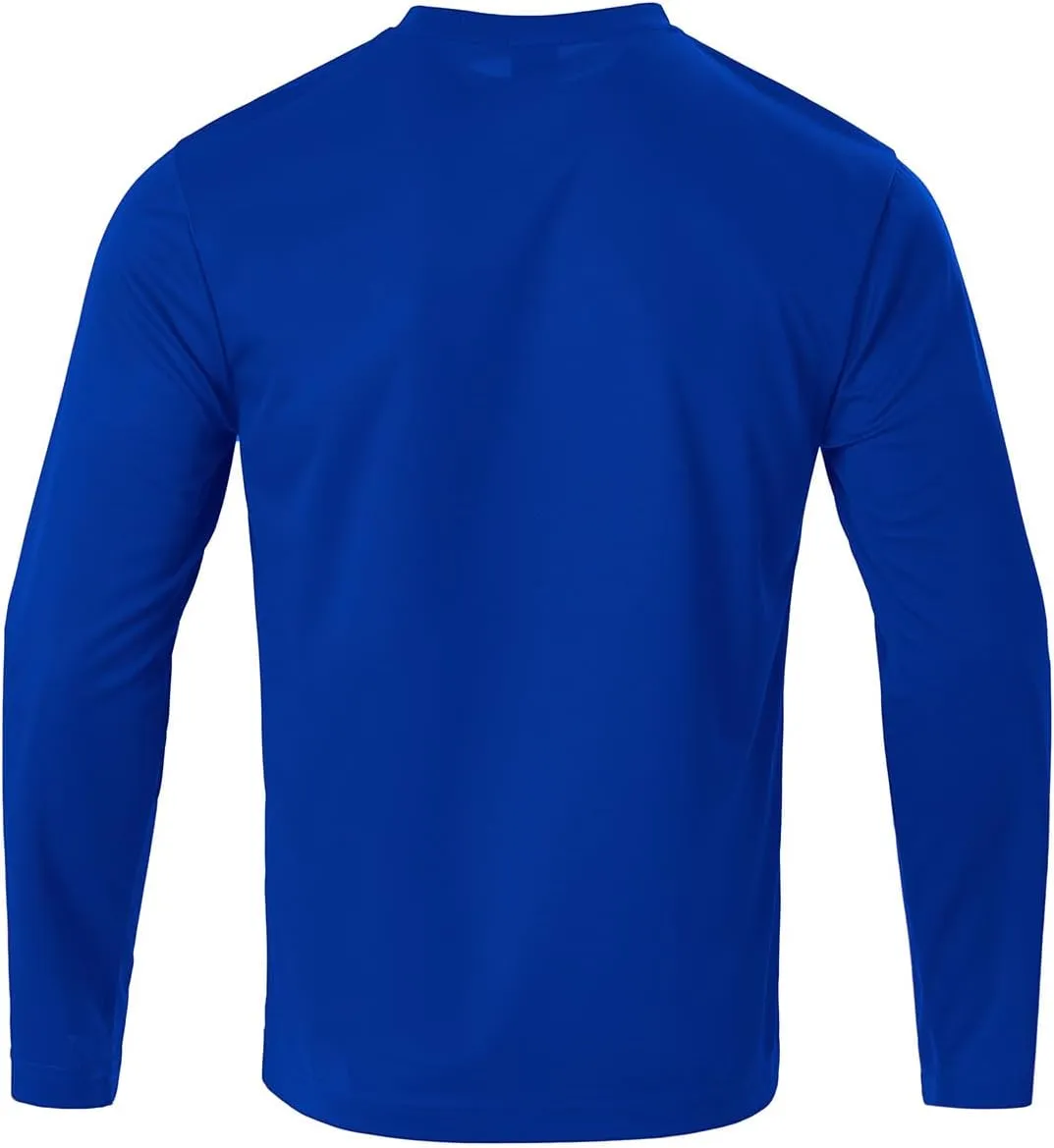 Mens Long Sleeve Shirts Casual Quick Dry Crew Neck Work Shirts Athletic Cycling Hiking T-Shirts 5 Pack