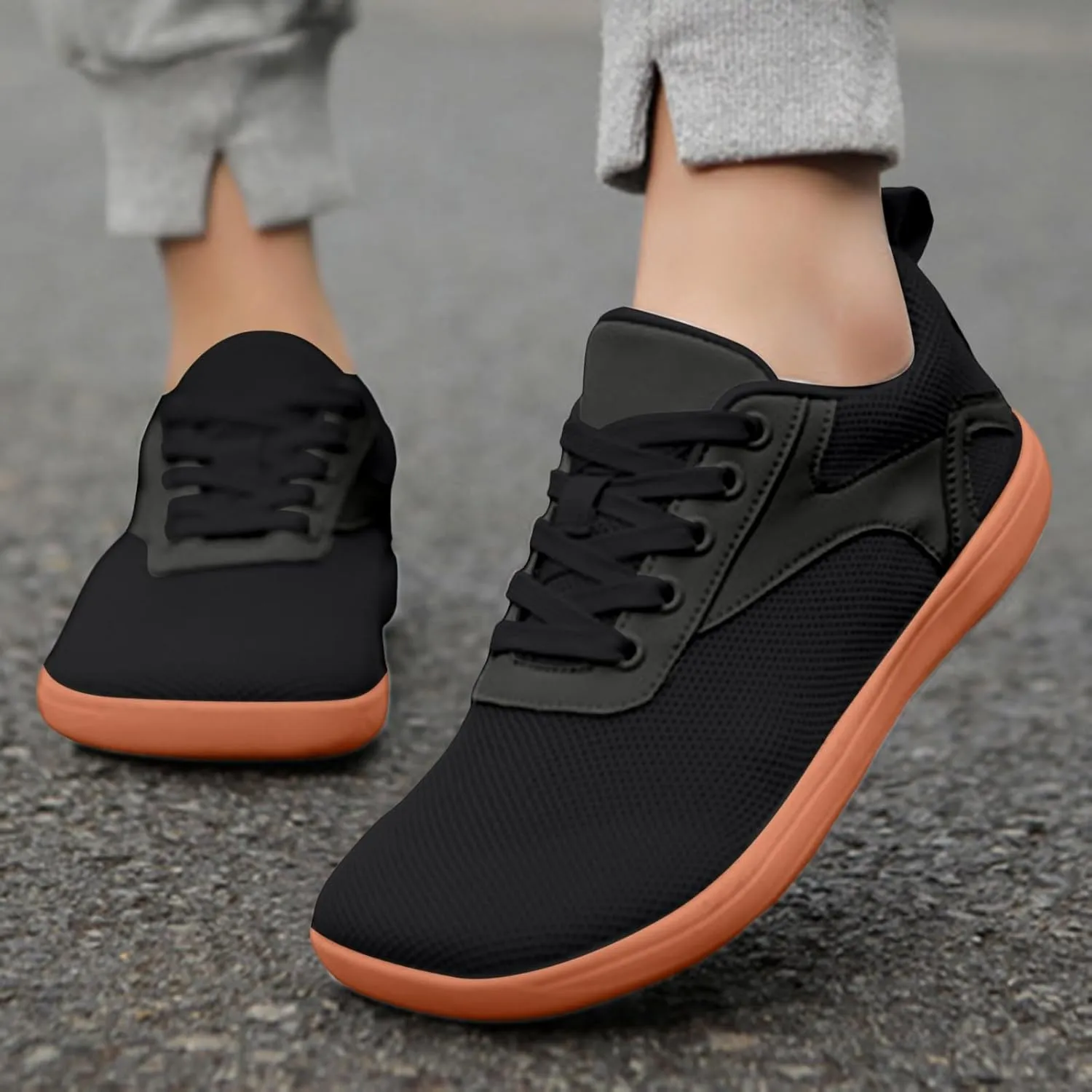 Men's Non Slip Barefoot Minimalist Shoes Outdoor Athletic Slip-On Hiking Shoe Lightweight Elderly Slip On Shoes