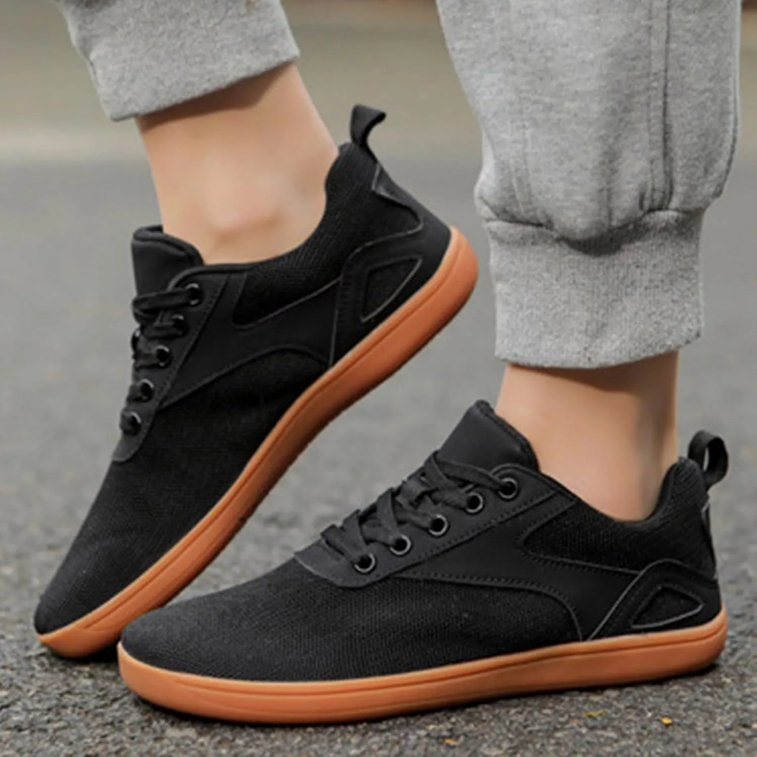 Men's Non Slip Barefoot Minimalist Shoes Outdoor Athletic Slip-On Hiking Shoe Lightweight Elderly Slip On Shoes