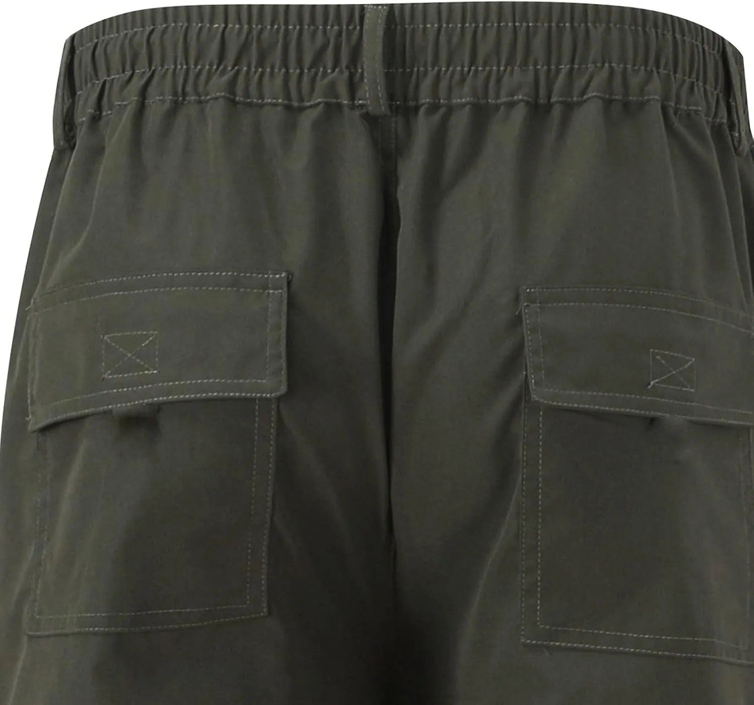 Men's Pant Casual Plus Size Joggers Gym Sweatpant Pockets Elasticated Stretch Waist Cargo Combat Work Pant