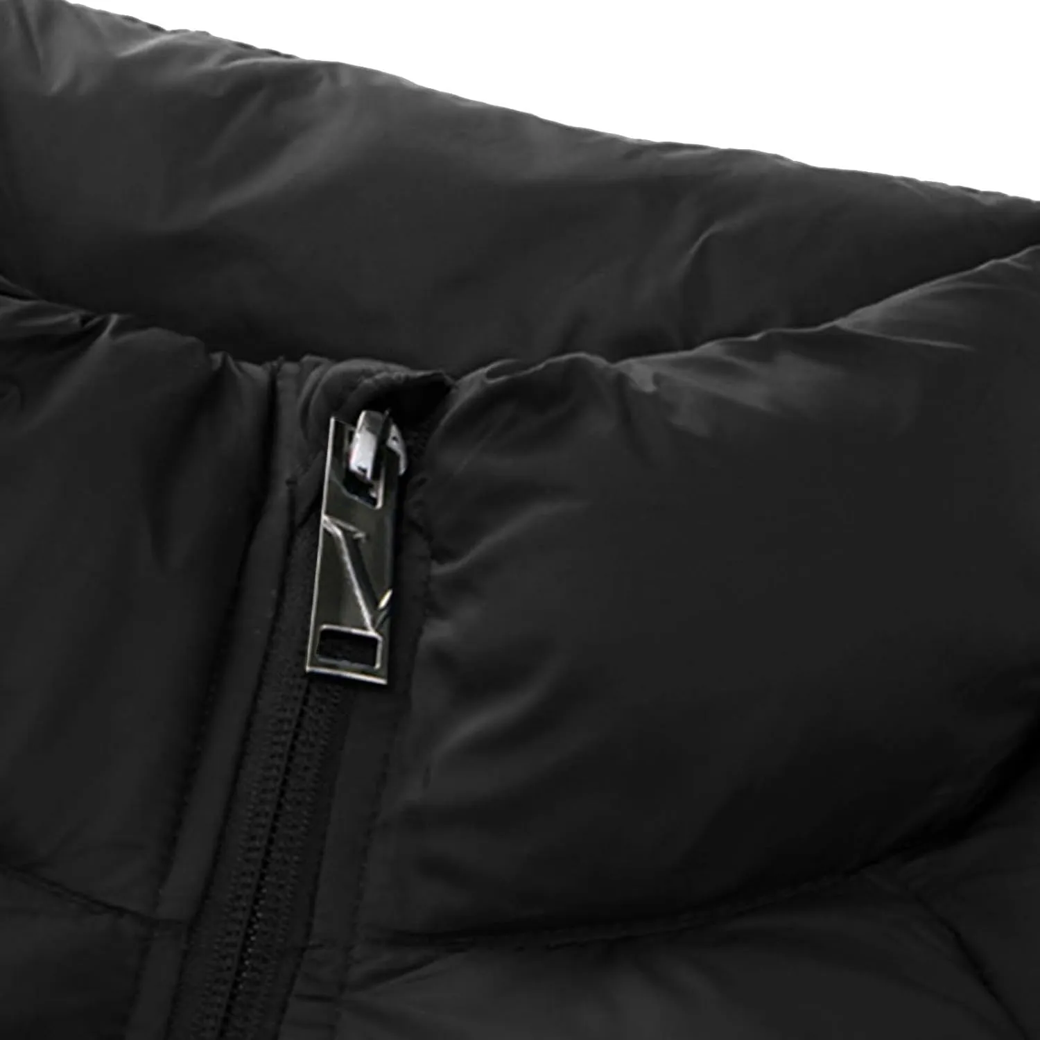 Men's Puffer Jacket Stand Collar Down Coats Winter Warm Cotton Padded Bubble Coat with Pockets