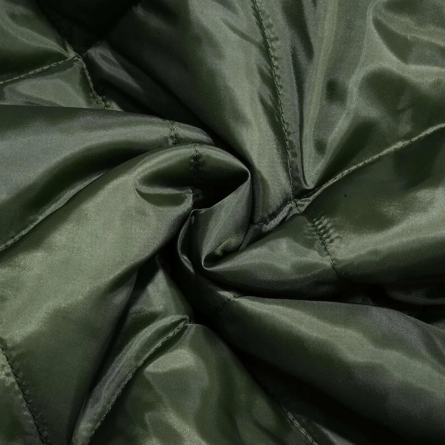 Men's Rhombic Cotton-Padded Jacket Solid Color Loose Jacket Arm Zipper Coat Warm Autumn Winter