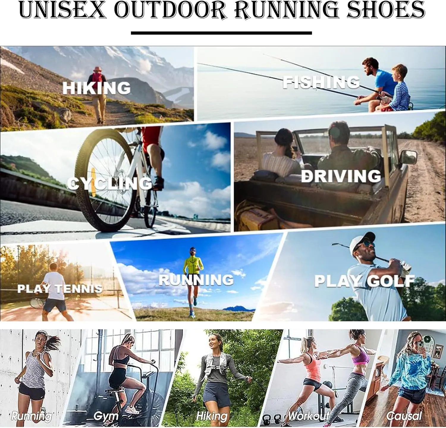 Mens Running Shoes Lightweight Breathable Walking Shoes Non Slip Sport Fitness Gym Jogging Sneaker