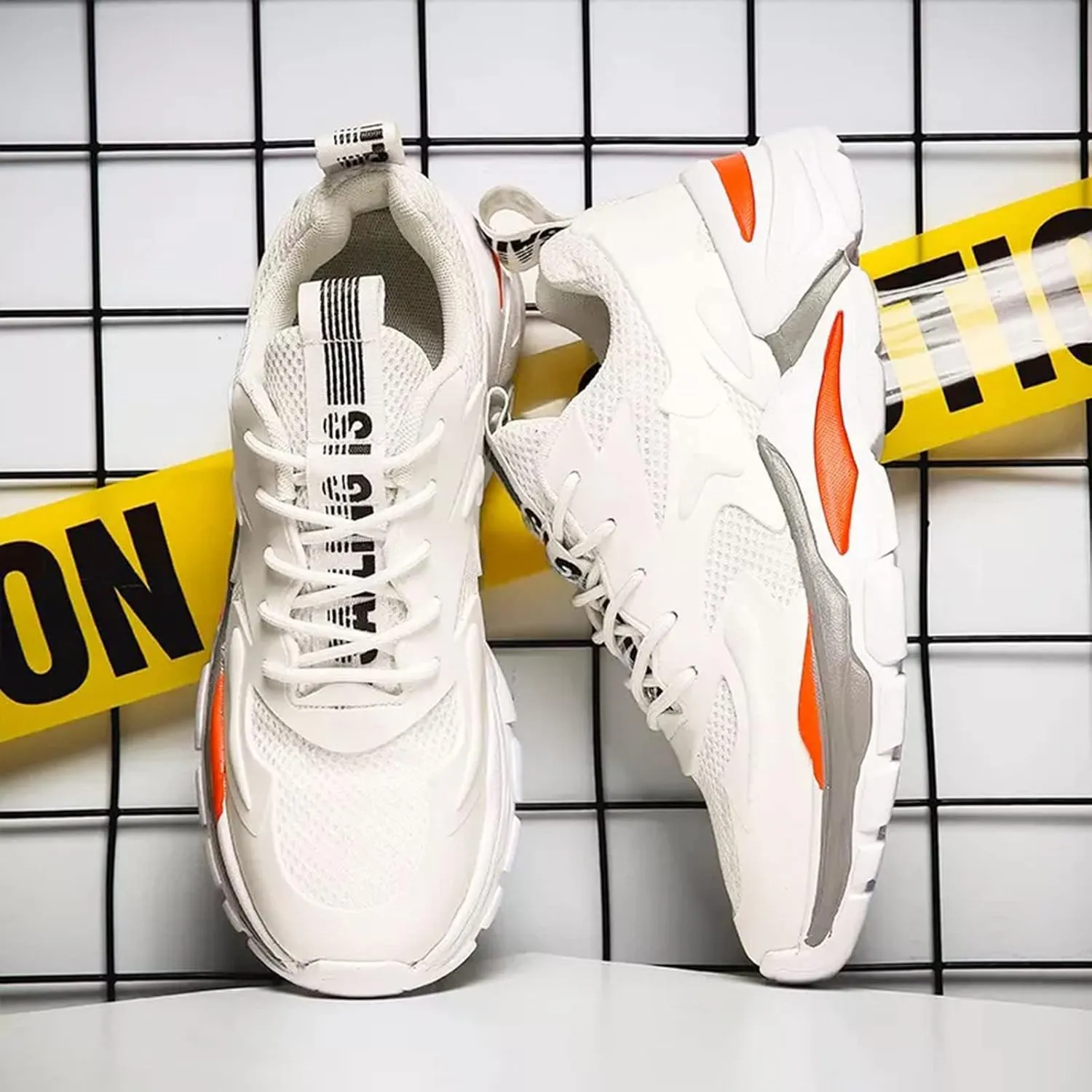 Mens Running Shoes Lightweight Breathable Walking Shoes Non Slip Sport Fitness Gym Jogging Sneaker