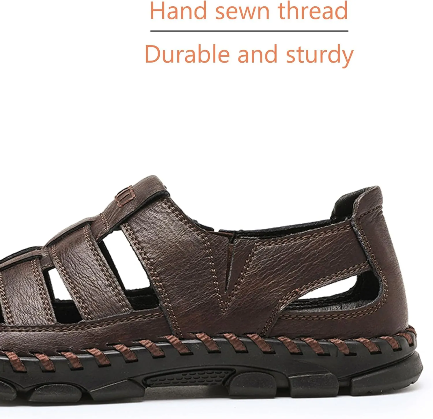 Mens Slides Cushion Sport Sandals Arch Support Adjustable Closed Toe Summer Slippers Slip on Outdoor Beach Water Shoes