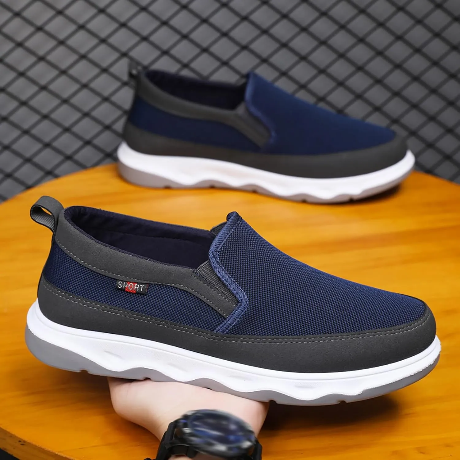 Mens Slip on Shoes Mens Athletic Shoes Slip on Shoe for Men Sneaker for Men Breathable Mesh Sneaker