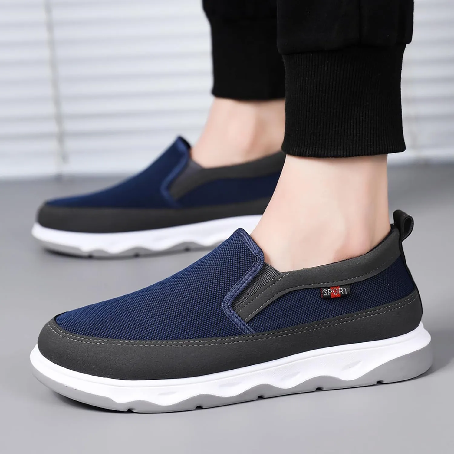 Mens Slip on Shoes Mens Athletic Shoes Slip on Shoe for Men Sneaker for Men Breathable Mesh Sneaker