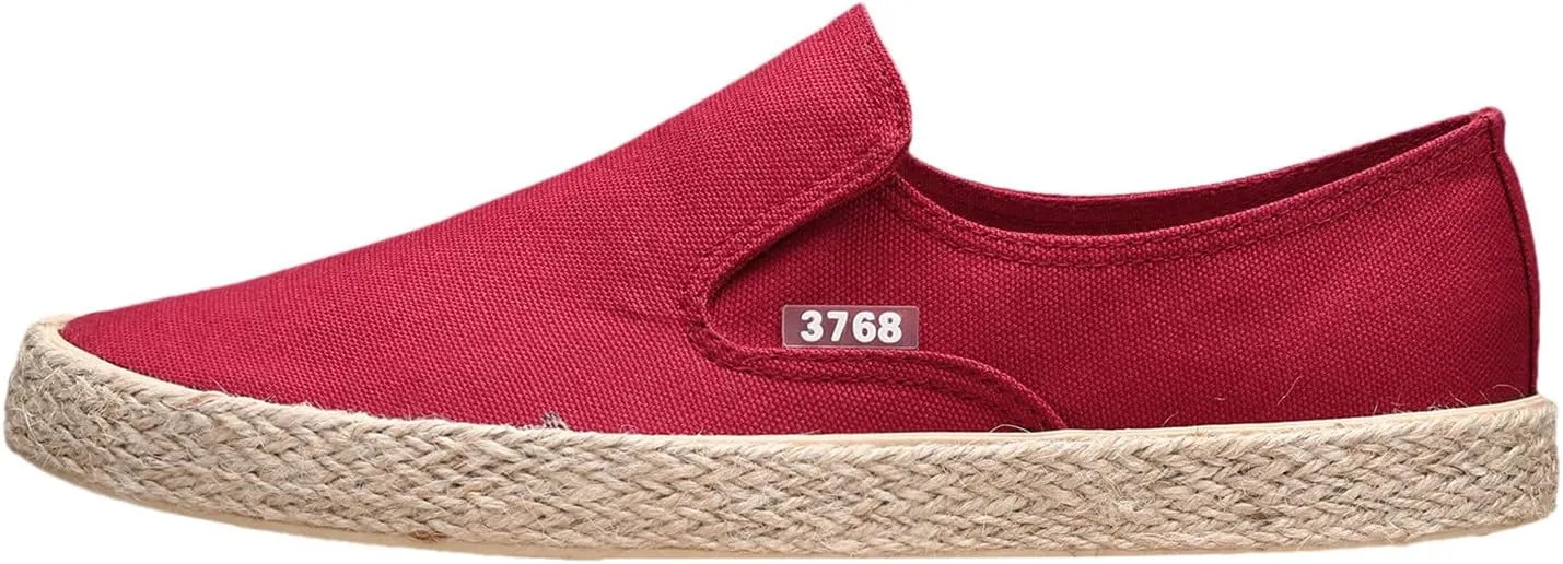 Men's Sneakers Men's Breathable Solid Color Korean Version Trendy Casual Comfortable Lightweight Linen Sole Sneakers