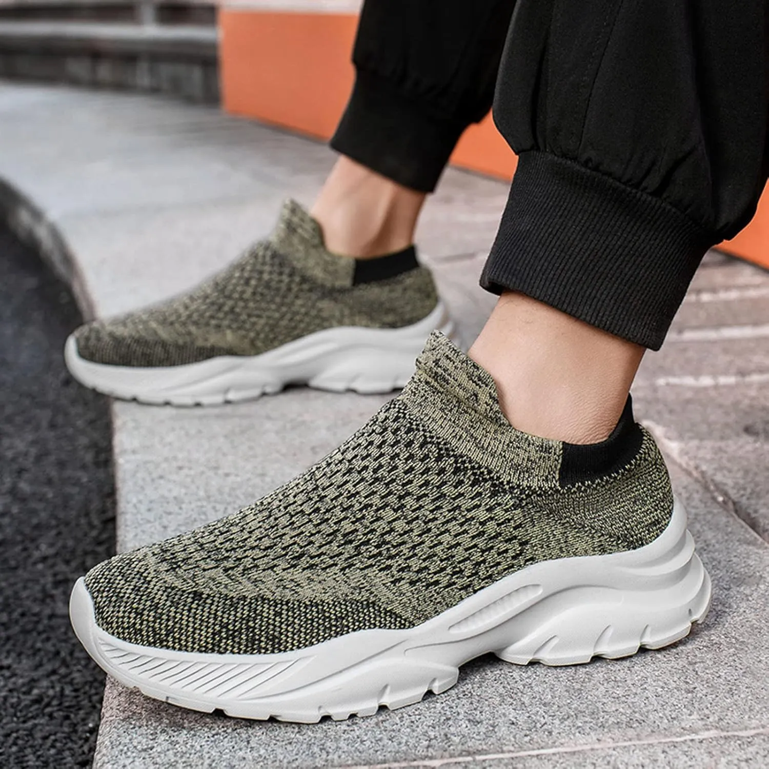 Men's Sneakers Mens Slip on Shoes Shoe for Men Walking Shoe for Men Sport Breathable Sneaker