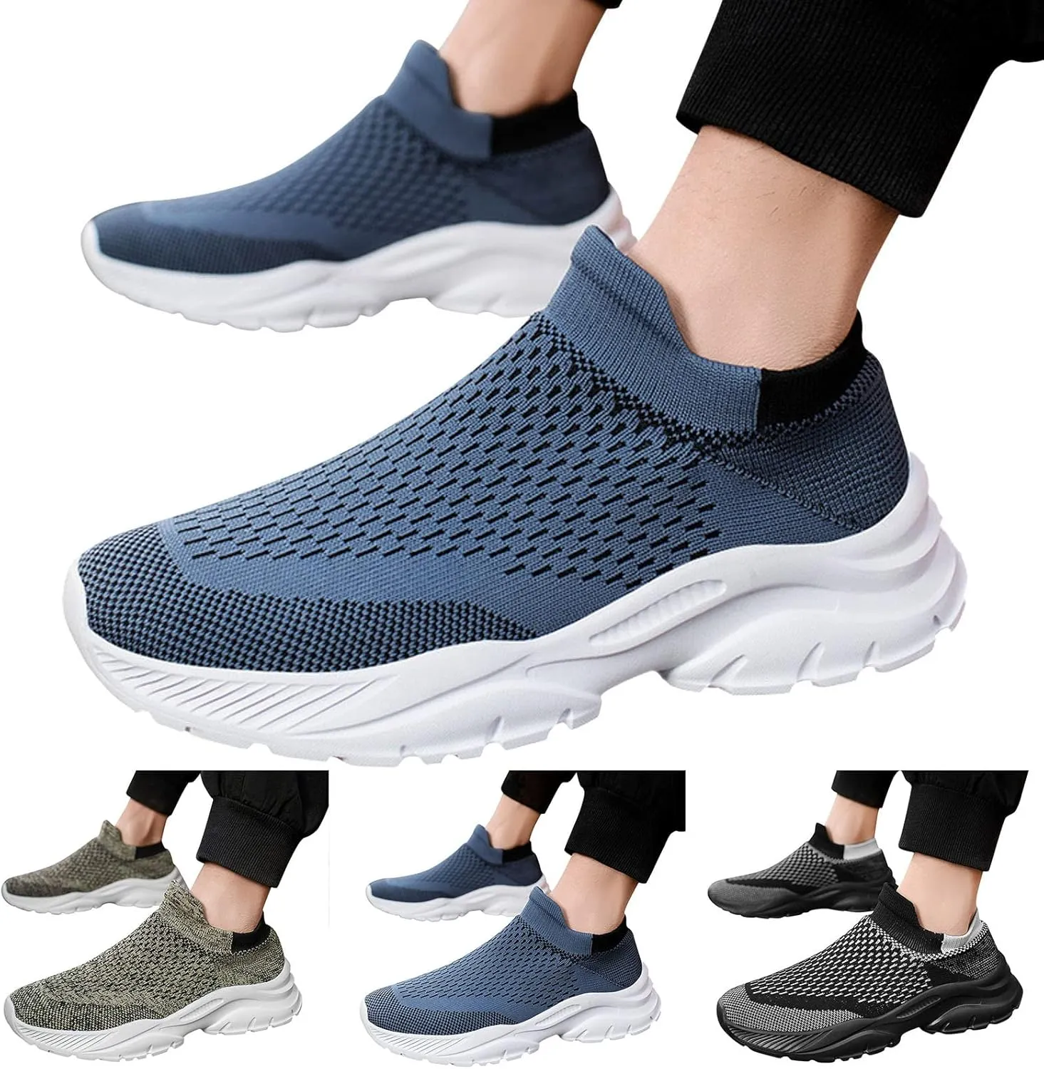 Men's Sneakers Mens Slip on Shoes Shoe for Men Walking Shoe for Men Sport Breathable Sneaker