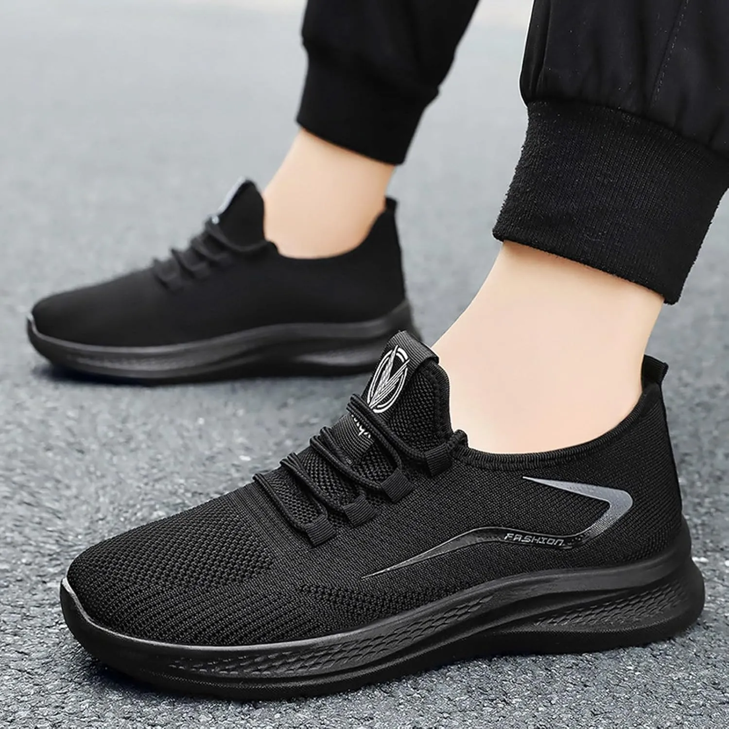 Men's Stretch Memory Foam Shoes Portable Non Slip Fitness Workout Shoe Comfortable & Light-Weight Stretch Shoes