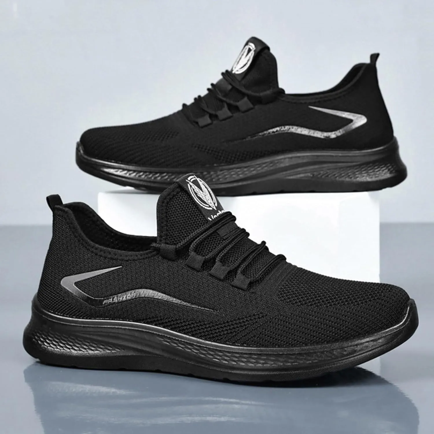 Men's Stretch Memory Foam Shoes Portable Non Slip Fitness Workout Shoe Comfortable & Light-Weight Stretch Shoes