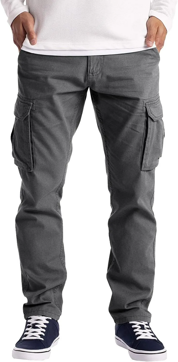Men's Sweatpants Joggers with Pockets Baggy Elastic Drawstring Waist Baggy Trousers Lightweight Outdoor Workout Cargo Pants