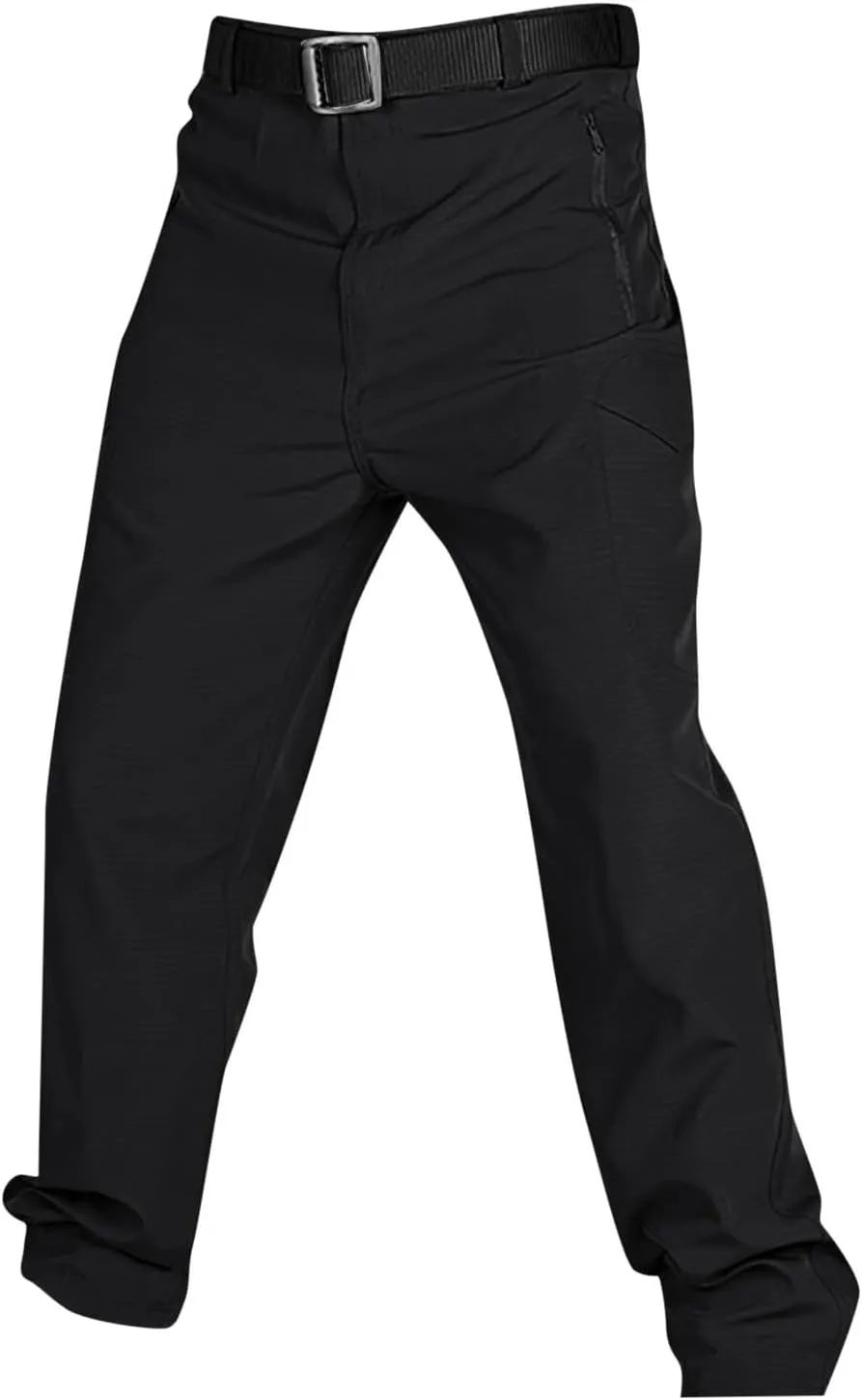 Men's Sweatpants Open Bottom Relaxed Fit Stretch Waist Work Pants Lightweight Straight Leg Casual Slacks Trousers with Pocket