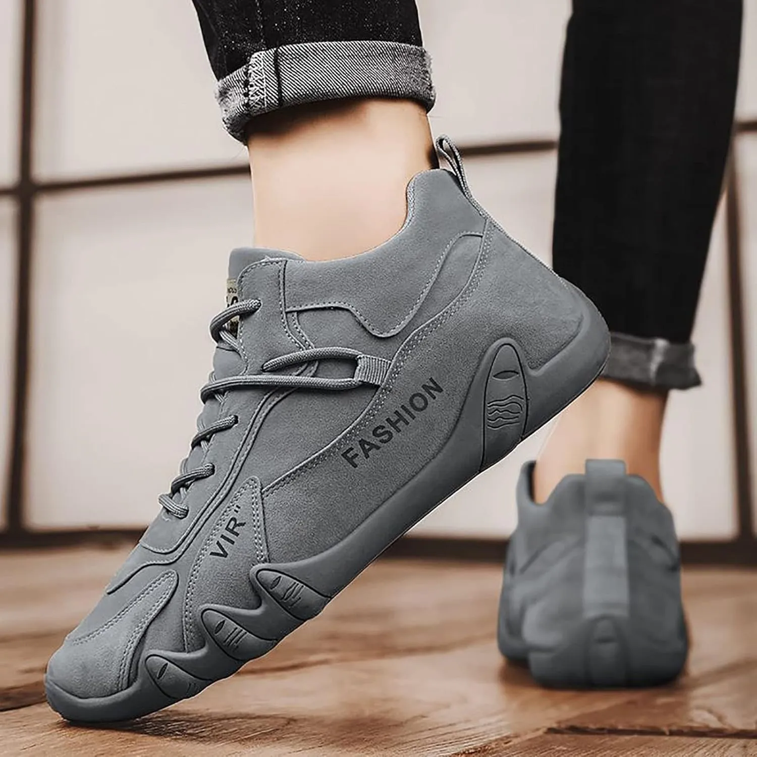 Mens Walking Shoes Non-Slip Breathable Chukka Boots Orthopedic Shoes Lightweight Driving Shoes for Hiking Camping