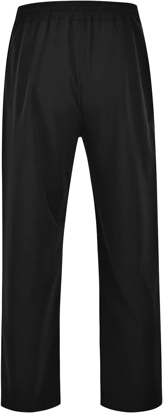 Mens Wide Leg Sweatpants Baggy Elastic Waist Drawstring Joggers Lightweight Plus Size Hiking Athletic Pants Casual Trousers