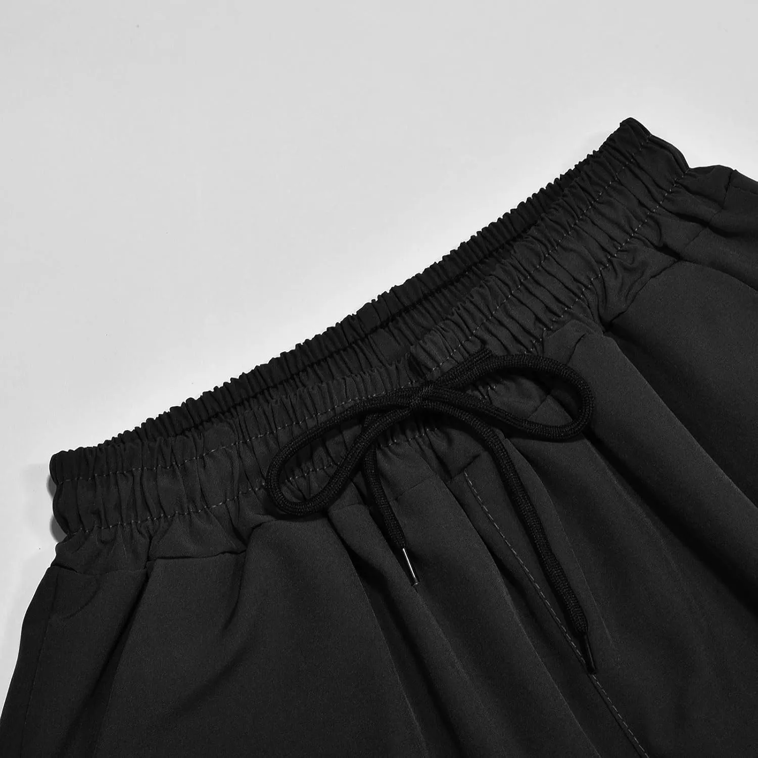 Mens Wide Leg Sweatpants Baggy Elastic Waist Drawstring Joggers Lightweight Plus Size Hiking Athletic Pants Casual Trousers