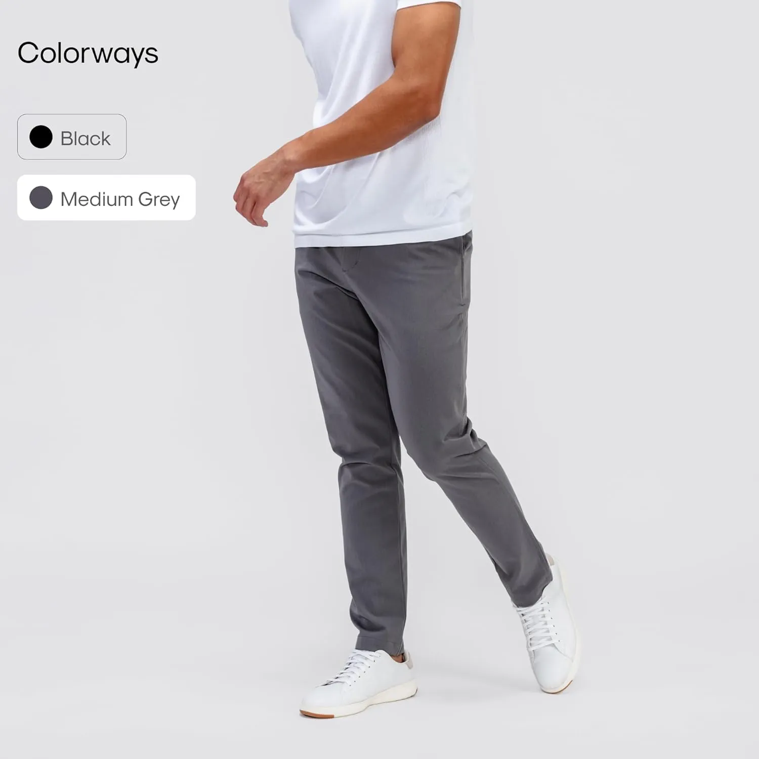 Ministry of Supply Men's Pace Tapered Chino, Stretchy, Slim, Fit Summer Pants, Chinos Pants for Travel, Work & Casual Wear