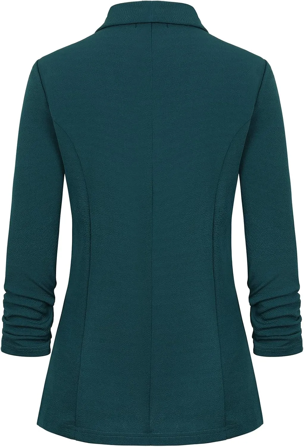 MINTLIMIT Womens Open Front Casual Blazer 3/4 Ruched Sleeve Shawl Lapel Business Work Blazers Jackets with Pockets
