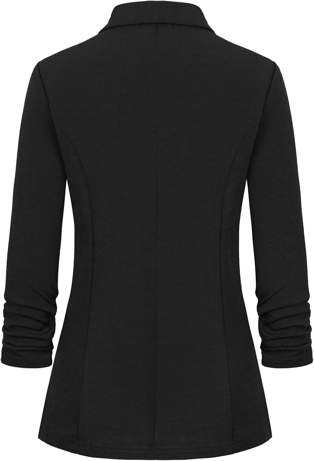 MINTLIMIT Womens Open Front Casual Blazer 3/4 Ruched Sleeve Shawl Lapel Business Work Blazers Jackets with Pockets