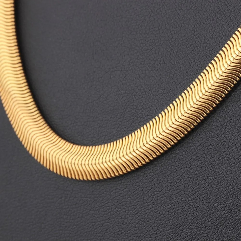 Necklaces for Women Dainty Gold Herringbone Choker Necklace for Women Thin Layered Chunky Snake Chain Necklaces for Teen