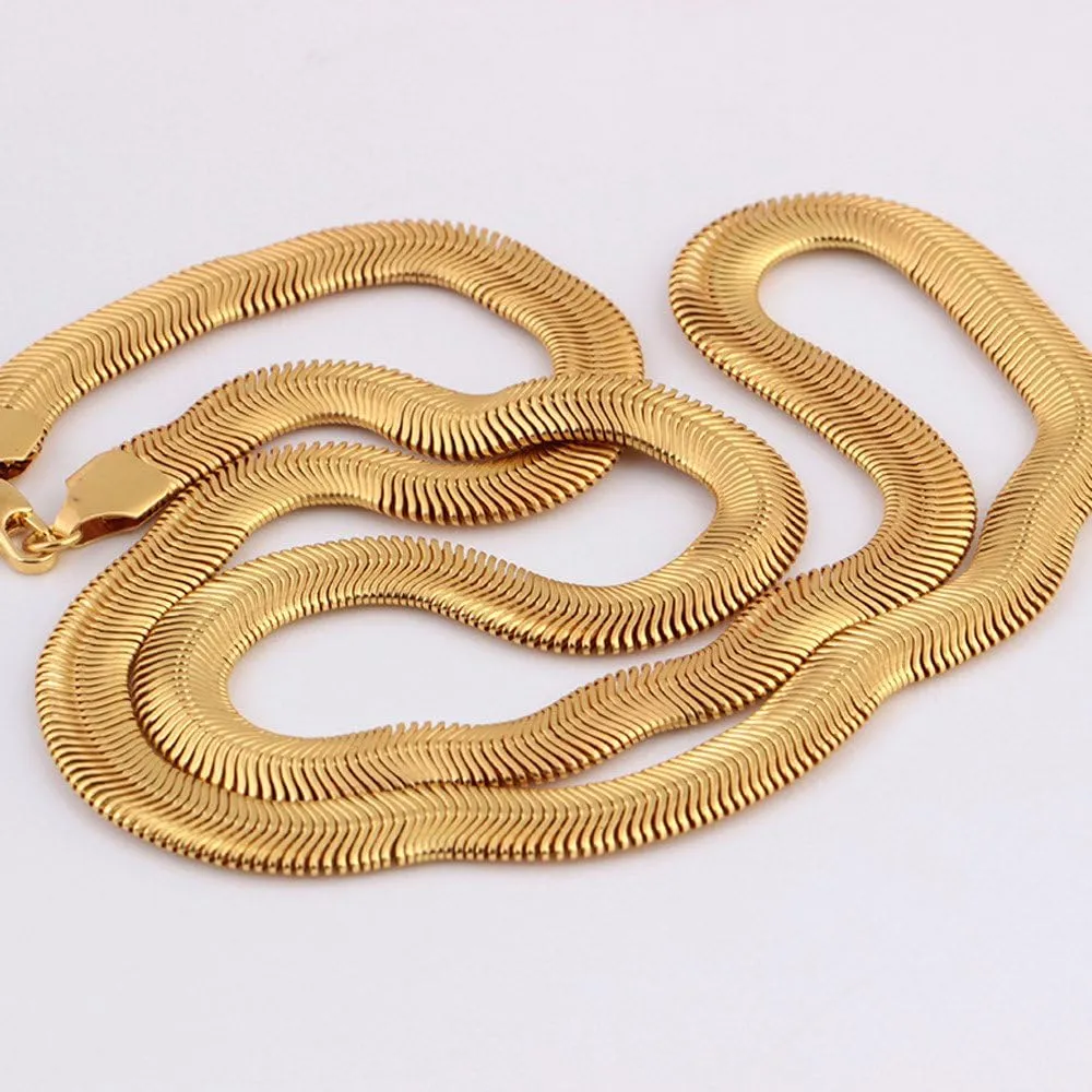 Necklaces for Women Dainty Gold Herringbone Choker Necklace for Women Thin Layered Chunky Snake Chain Necklaces for Teen