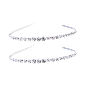 NOLITOY 2pcs Glitter Headbands for Girls Rhinestone Hair Bows Hair Rhinestones Party Supplies