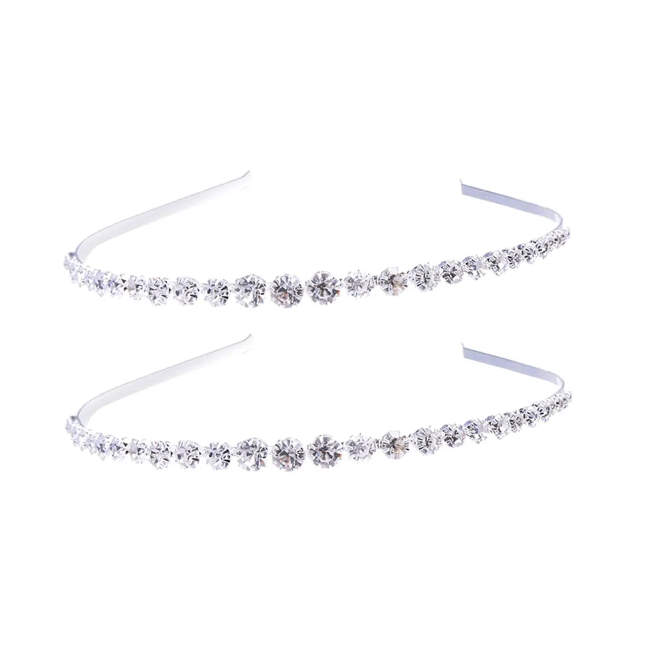 NOLITOY 2pcs Glitter Headbands for Girls Rhinestone Hair Bows Hair Rhinestones Party Supplies