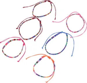 NOLITOY Adjustable Beach Anklets for Women 6pcs Braided Anklet Set Stylish Woven Friendship Bracelet
