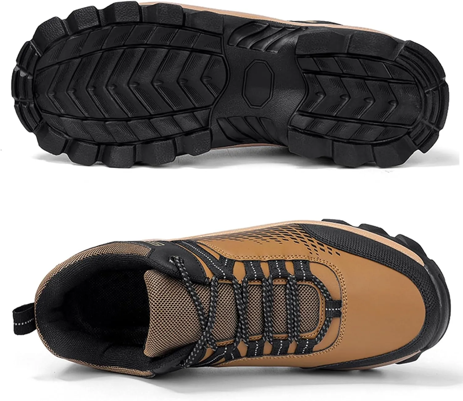 Non Slip Work Shoes for Men Walking Sneakers Comfortable Leather Casual Athletic Tennis Shoes Sneaker Men