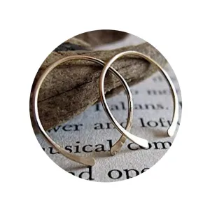 Open Gold Filled Hoop Earrings - Small Handmade Hoops - Minimalist Gold Jewelry - Fine Gold Hoop Earrings