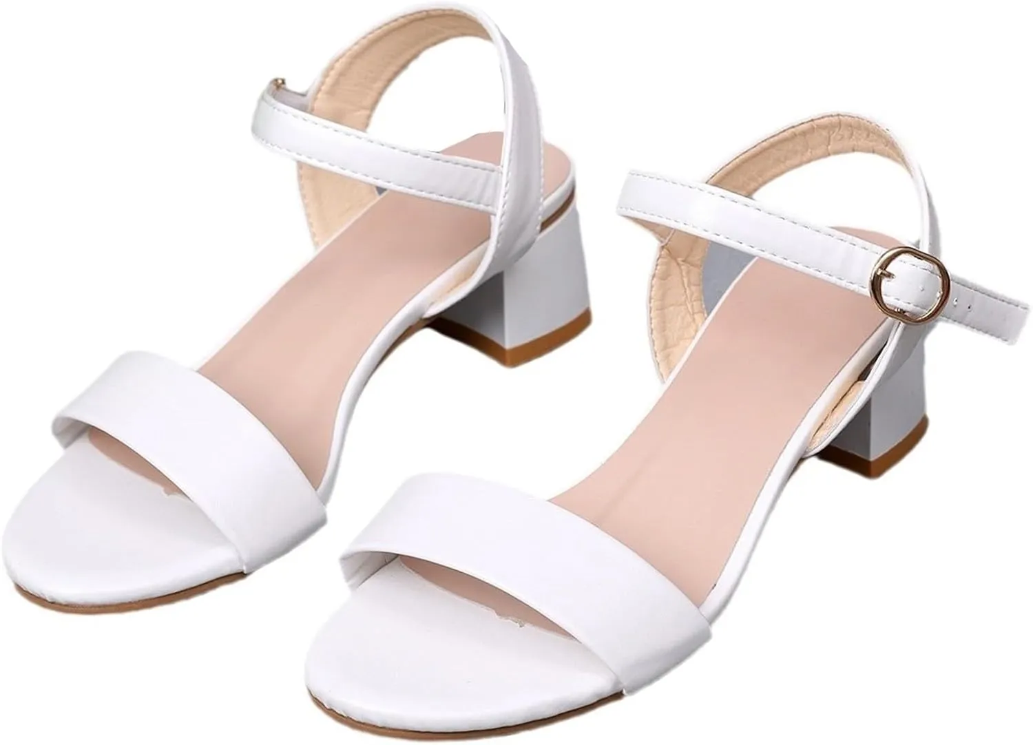 Orthopedic Wedge Sandals for Women 2025 Summer Fashion Casual Solid Color Block Heeled Chunky Platform Heels Open Toe Backless Fish Mouth Ankle Strap Evening Party Shoes