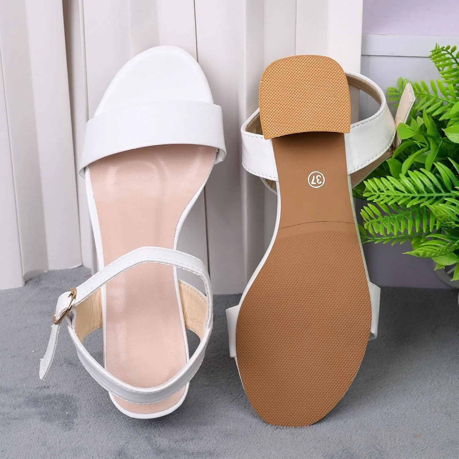 Orthopedic Wedge Sandals for Women 2025 Summer Fashion Casual Solid Color Block Heeled Chunky Platform Heels Open Toe Backless Fish Mouth Ankle Strap Evening Party Shoes
