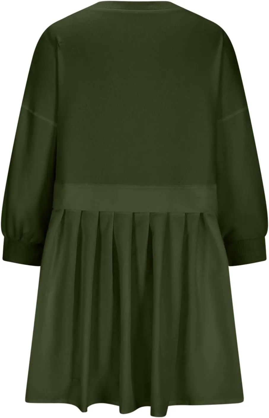 Oversized Sweatshirt Mini Dress for Women 2024 Fall, 3/4 Length Sleeve Crewneck Pullover Tops Loose Fit