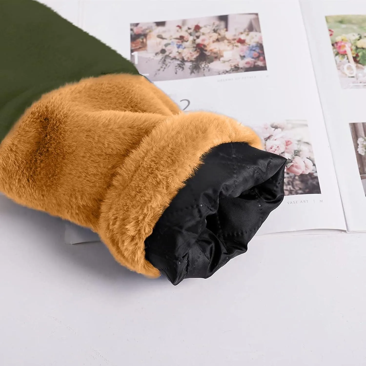 Plus Size Faux Fur Jackets for Women Winter Warm Thermal Shaggy Coats Long Sleeve Notched Lapel Collar Cozy Outwear