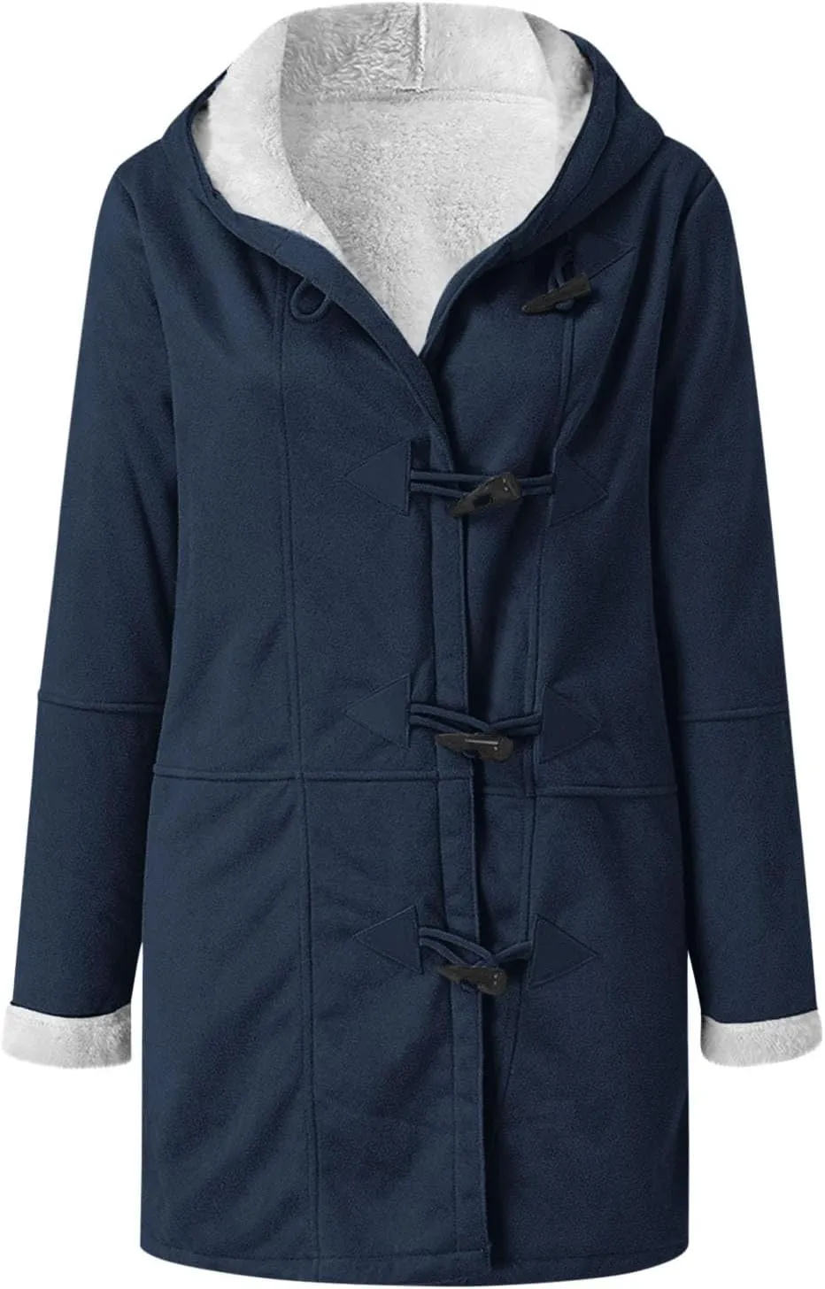 Plus Size Winter Coats for Women 2024 Warm Sherpa Fleece Lined Distressed Jackets Hooded Parka Faux Suede Pea Coat Outerwear