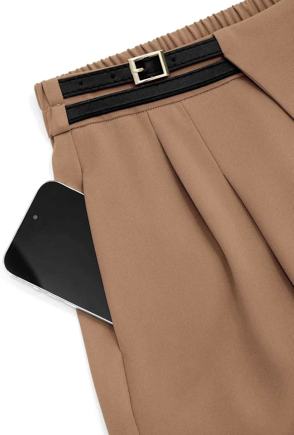 PRETTYGARDEN Women's Wide Leg Dressy Pants High Waisted Fashion Business Casual Work Office Trousers Palazzo Pant