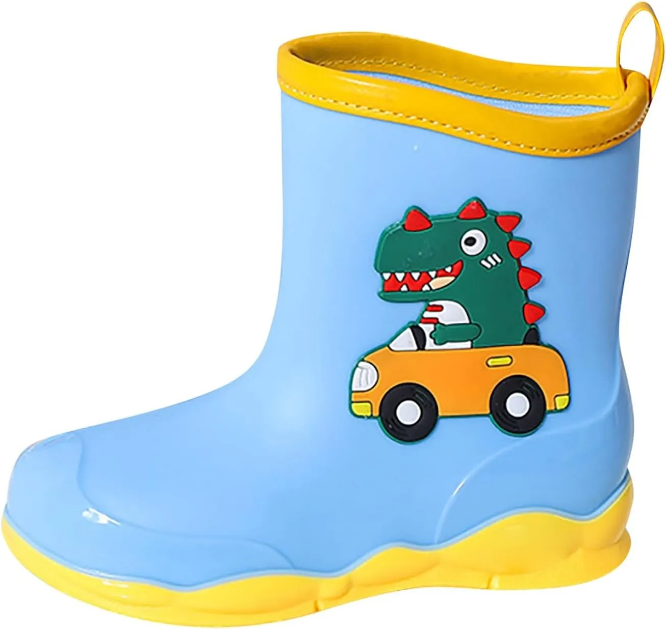 Rain Boots Boys Kids Dinosaur Printed Rain Shoes Outdoor Boots Non Slip Rain PVC Rain Boots For Kids Girls' Rain Boots
