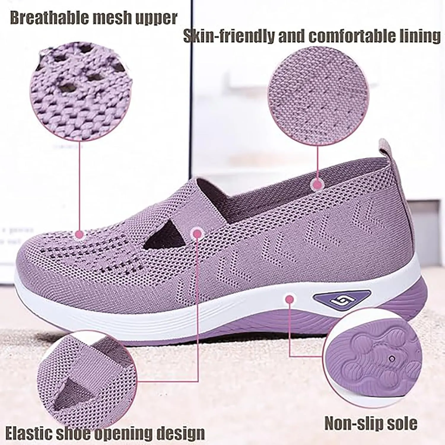 Rayootd Orthopedic Shoes for Women, Arch Support Sneakers, Breathable Walking Shoes