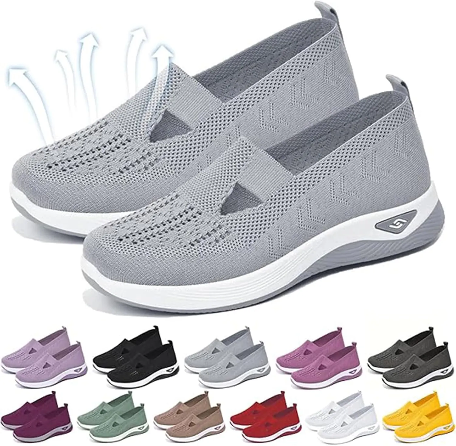 Rayootd Orthopedic Shoes for Women, Arch Support Sneakers, Breathable Walking Shoes